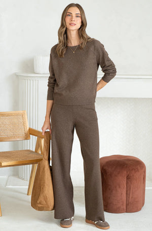 Pink Martini  Lita Raglan Sweater | Brown