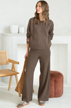 Pink Martini  Lita Raglan Sweater | Brown