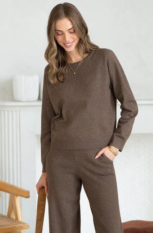 Pink Martini  Lita Raglan Sweater | Brown