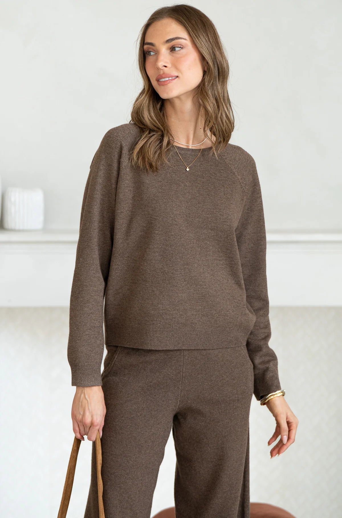 Pink Martini  Lita Raglan Sweater | Brown