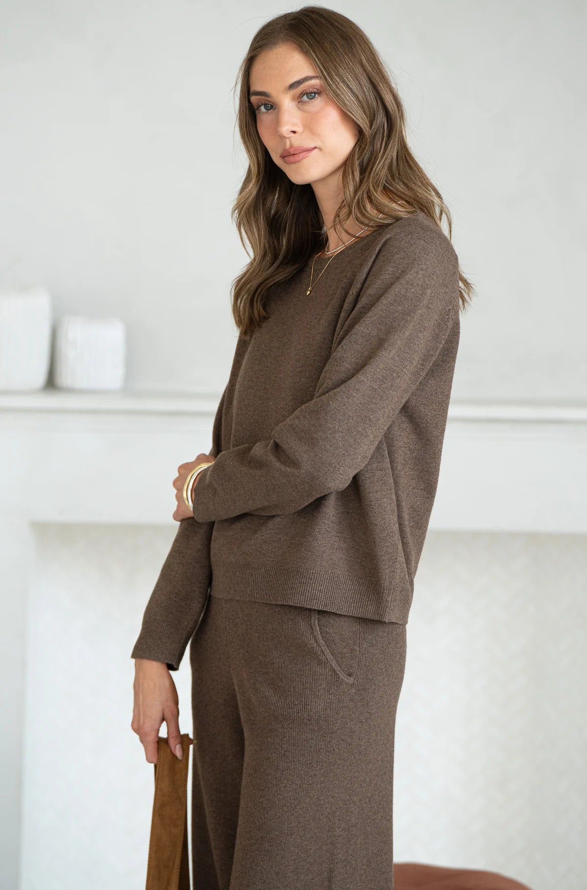 Pink Martini  Lita Raglan Sweater | Brown