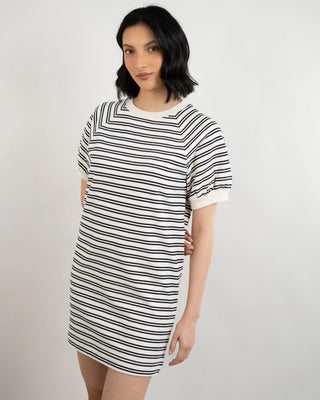 Velvet By Graham & Spencer Darcie Vintage Stripe Terry Dress | Navy