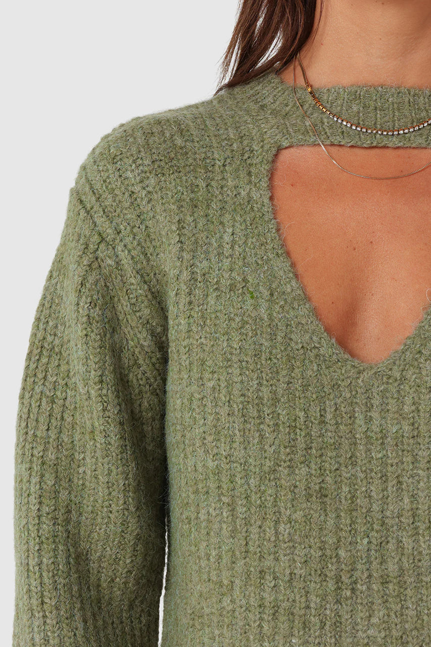 Madison The Label Delta Sweater | Khaki