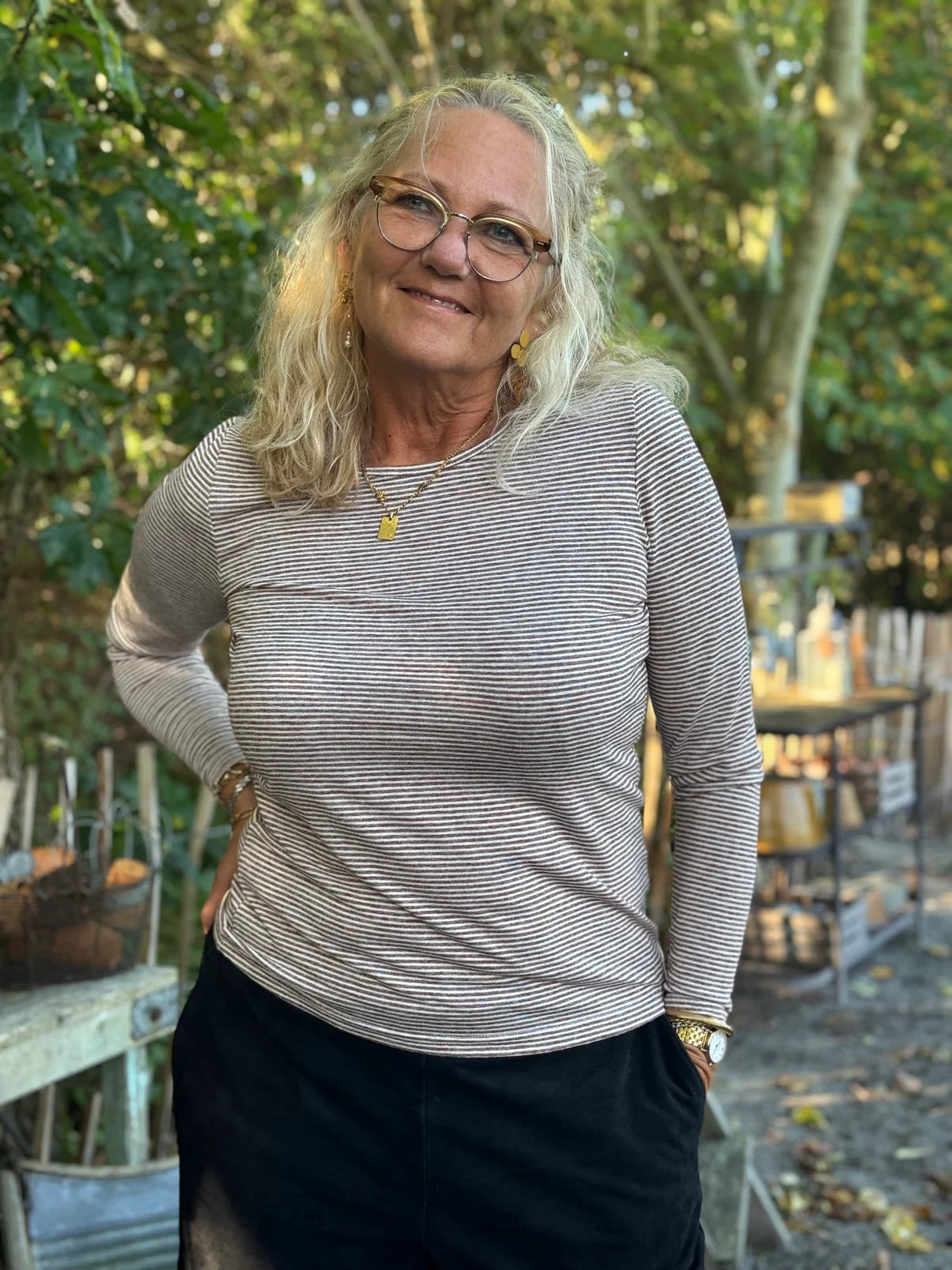 Cream Amma Long Sleeve | Sorrel Horse-White