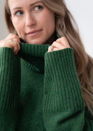 Echo Verde Dog Walker Chunky Cowl Sweater | Blue, Denim, Forest, Fawn Bronze, Rose, Light Grey, Green, Azure Blue,