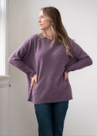 Echo Verde The Chalet Crew Sweater | Black, Oxblood + Violicious