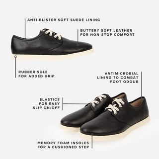 Poppy Barley The Eyelet Sneaker | Black