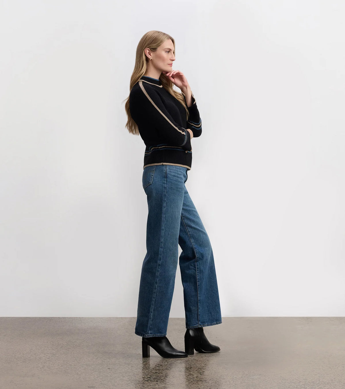 Hatley Raglan Stripes Pullover | Black