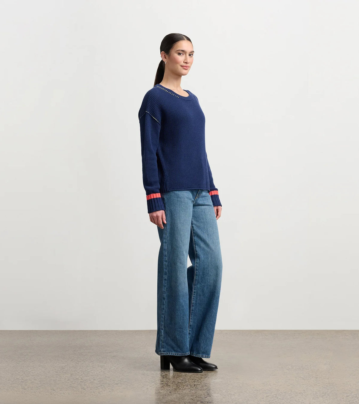 Hatley Waffle Knit Sweater | Navy