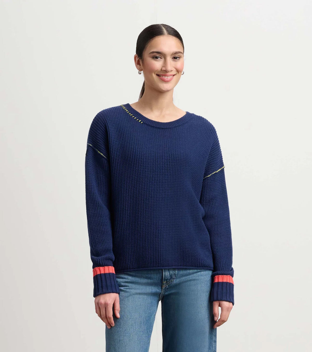 Hatley Waffle Knit Sweater | Navy