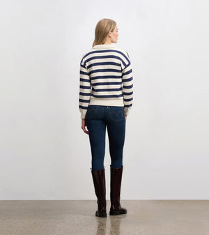 Hatley Jonny Collar Sweater | Navy Stripe