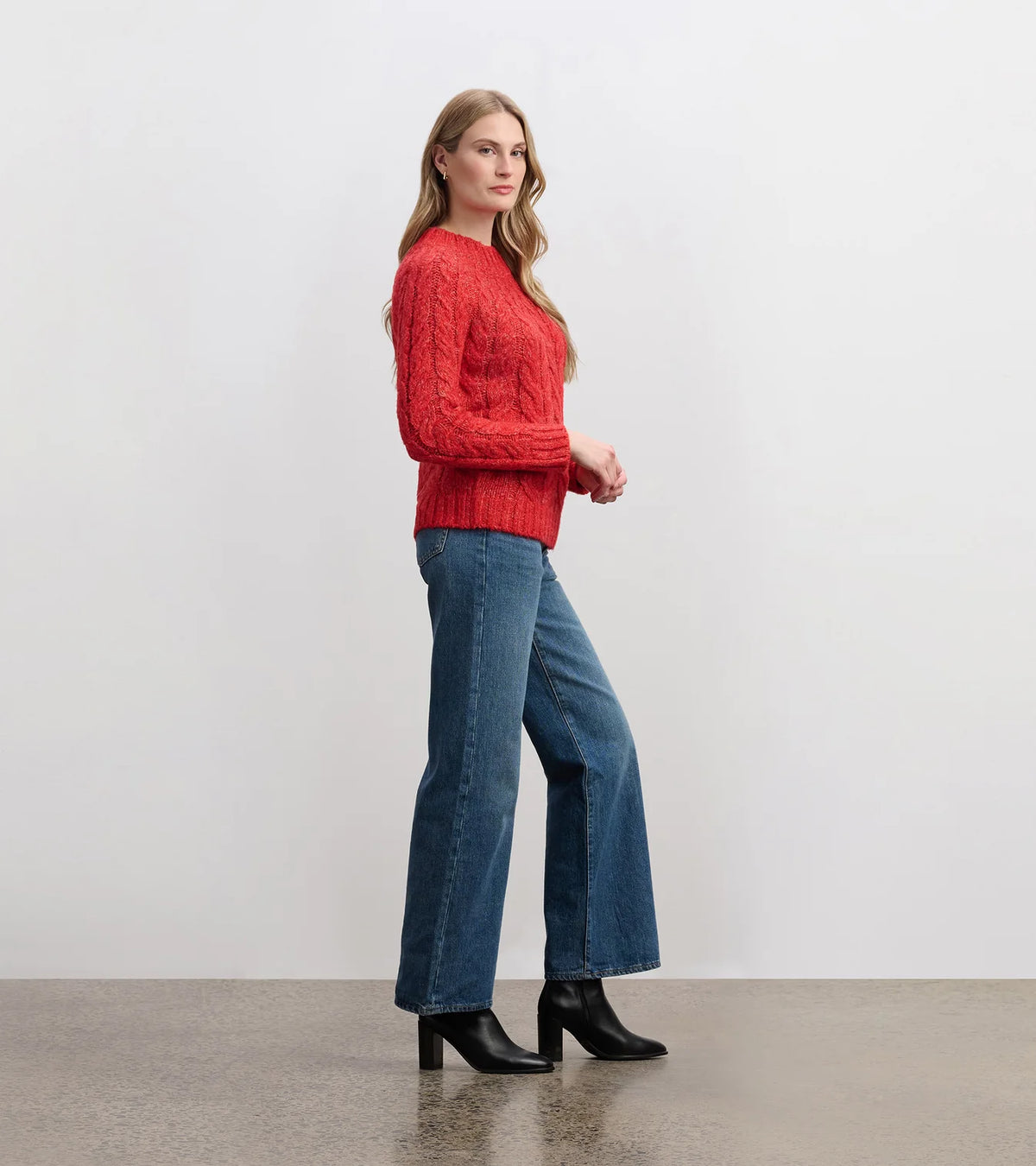 Hatley Dylan Cable Knit Sweater | Ruby