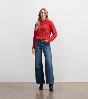 Hatley Dylan Cable Knit Sweater | Ruby