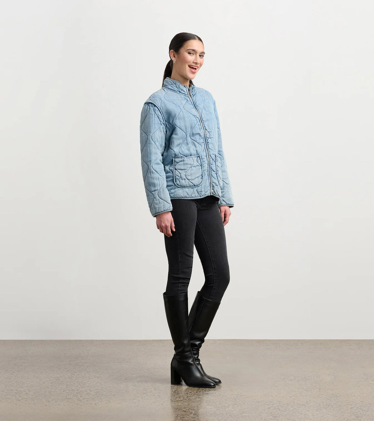 Hatley Quilted Tencel Jacket | Blue
