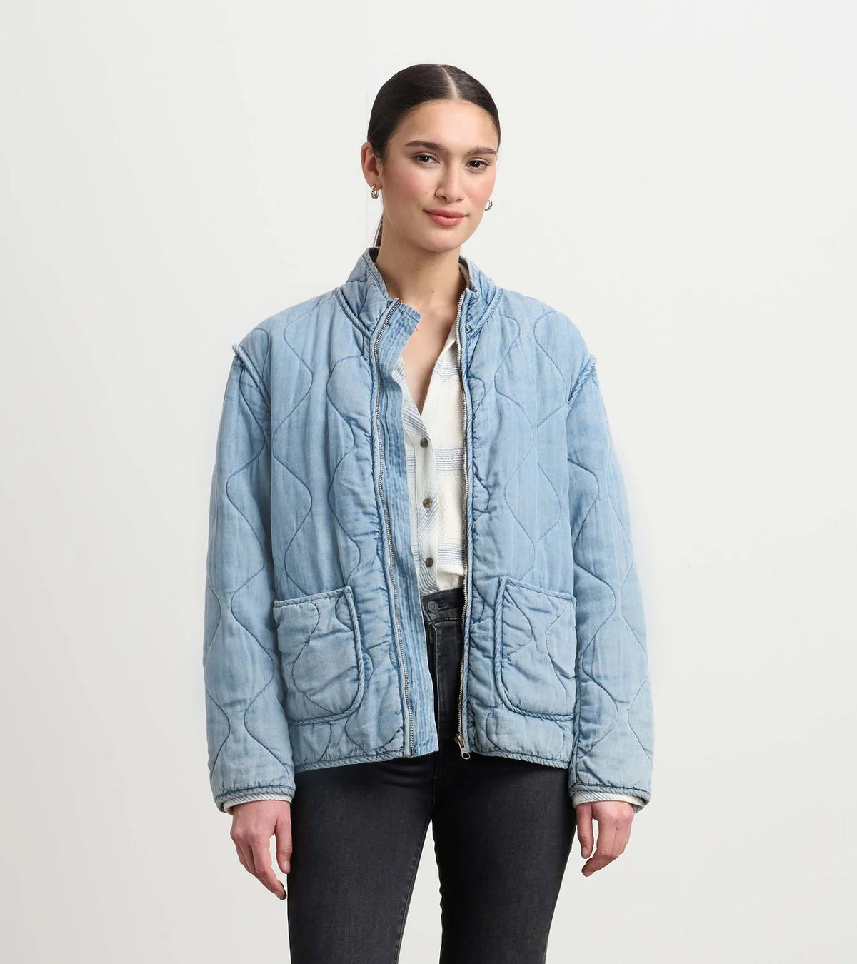 Hatley Quilted Tencel Jacket | Blue