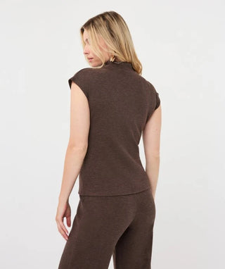 Esqualo Sleeveless Sweater | Cacao
