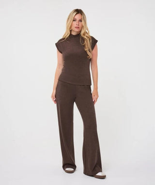 Esqualo Sleeveless Sweater | Cacao