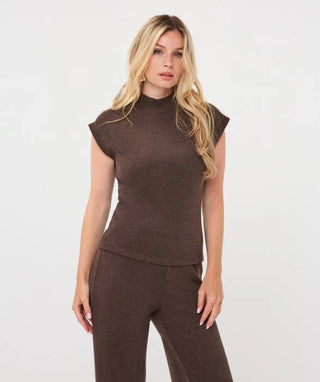 Esqualo Sleeveless Sweater | Cacao
