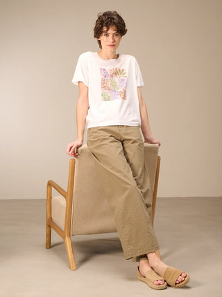 Nile Printed Top | Off White