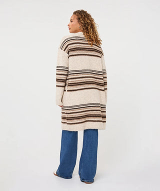 Esqualo Long Cardigan | Biscuit Melange