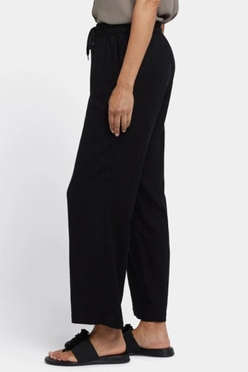 NYDJ Relaxed Drawstring Pull-On Pant | Black + Saddlewood