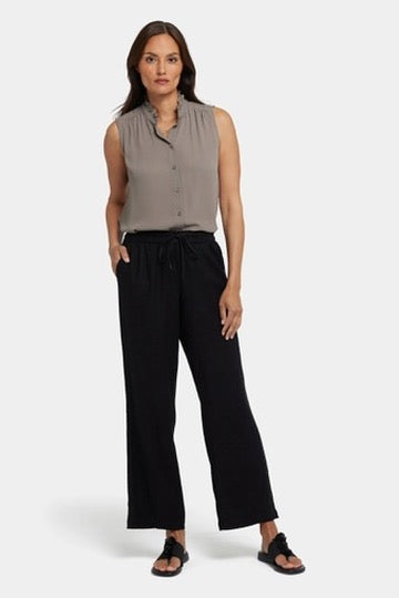 NYDJ Relaxed Drawstring Pull-On Pant | Black + Saddlewood
