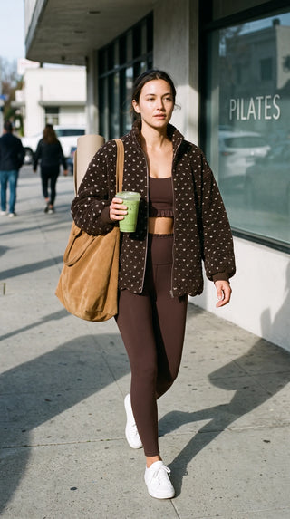 Priv Form Sage  High Rise Performance Legging | Espresso