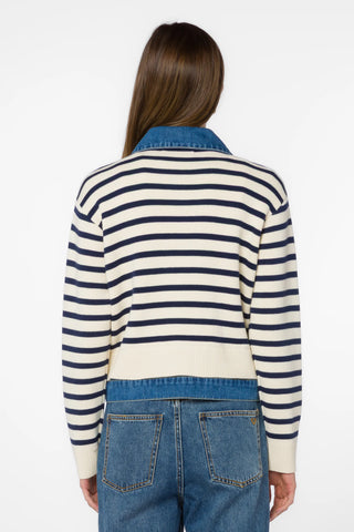 Velvet Heart Francis Sweater | Blue/White