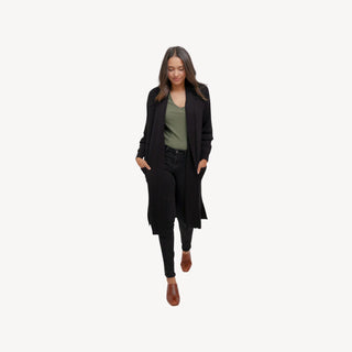 Pokoloko Long Cartier Alpaca Sweater| Camel, Black + Chai
