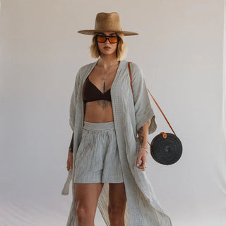 Pokoloko Stripe Crinkle Shorts
