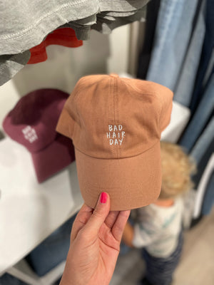 Bad Hair Day Baseball Cap | Black, Plum & Clay