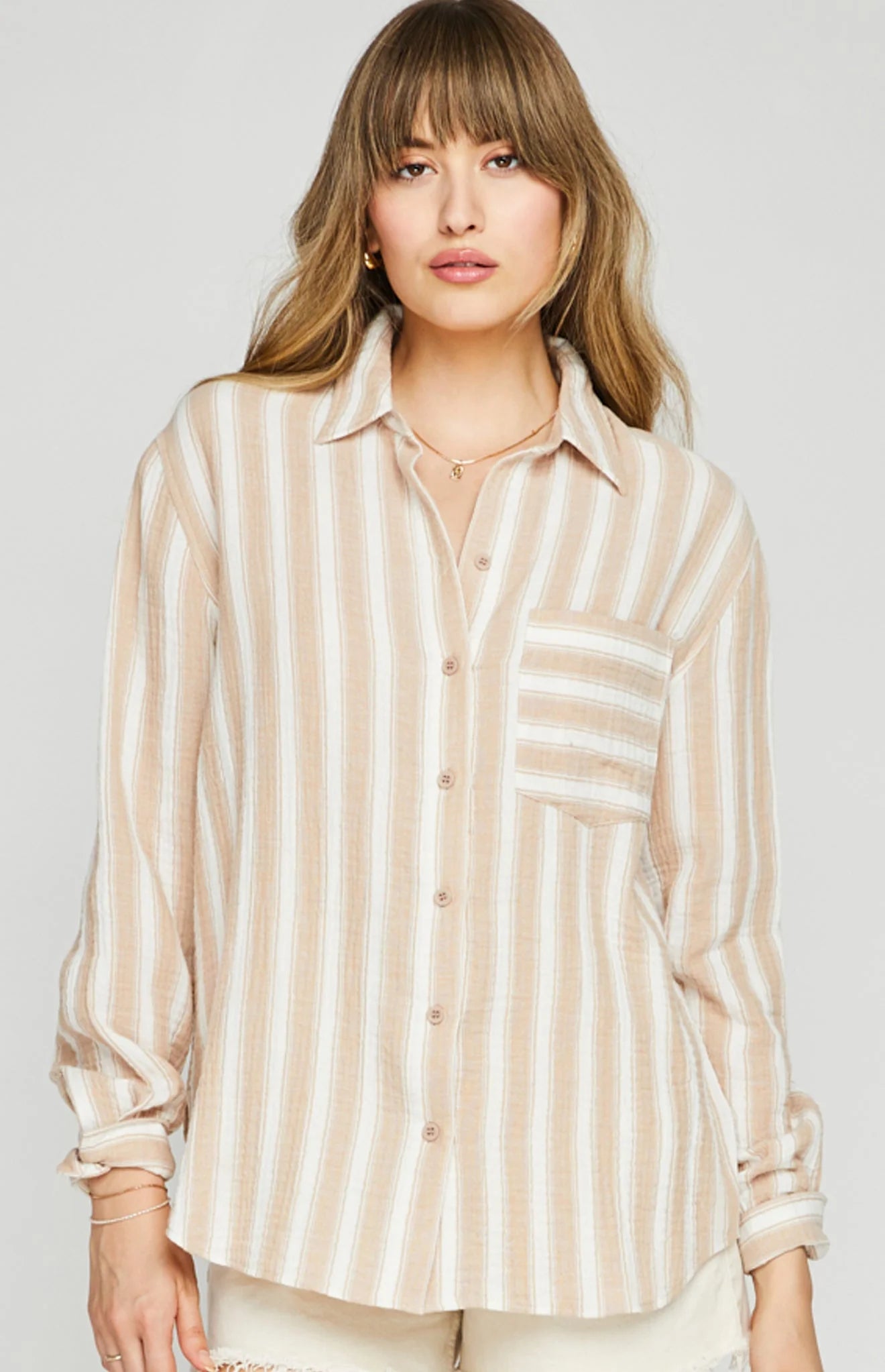 Gentle Fawn Sonia Shirt | Sand Stripe