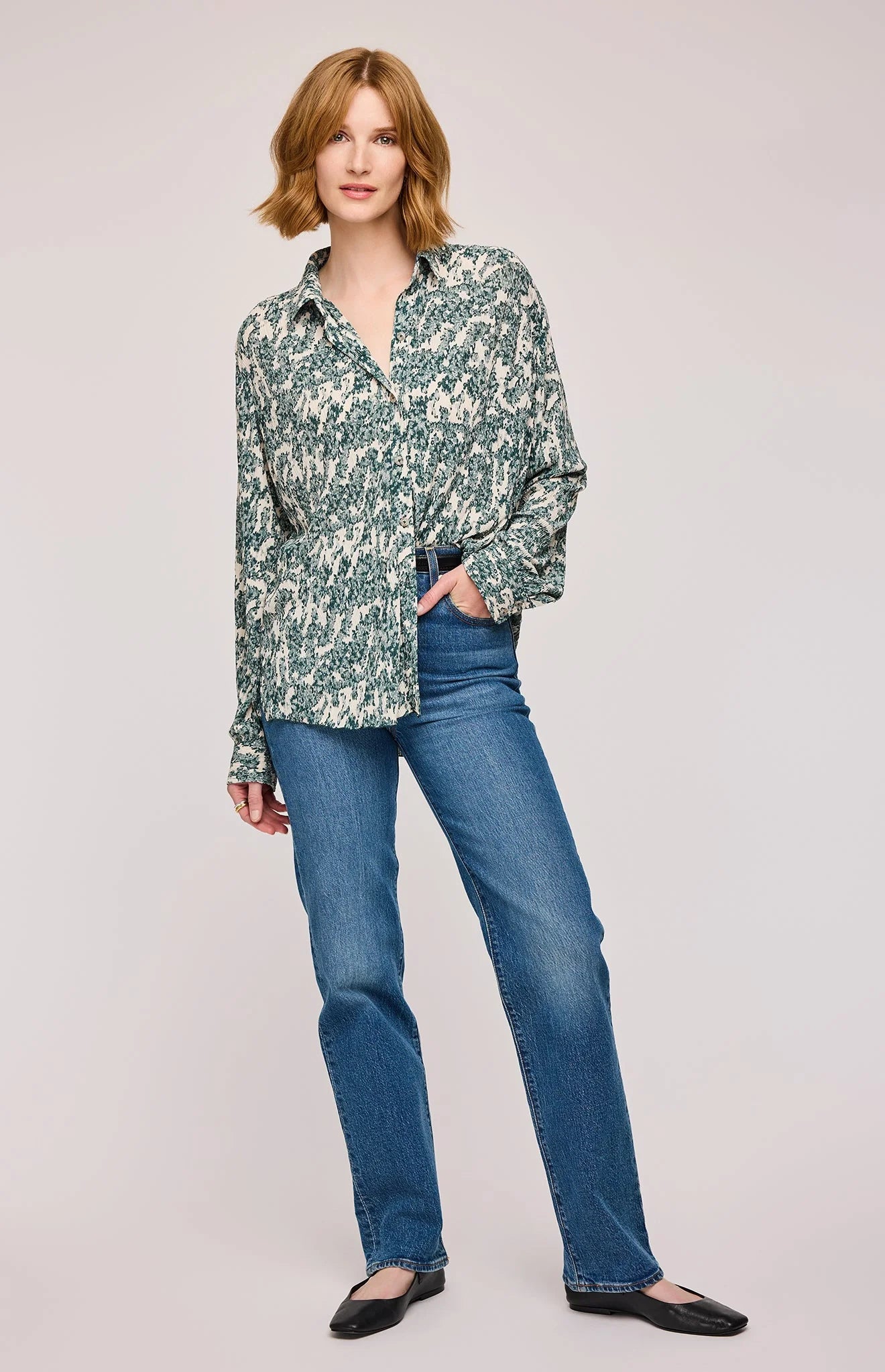 Gentle Fawn Sheila Top | Black + Cream Texture