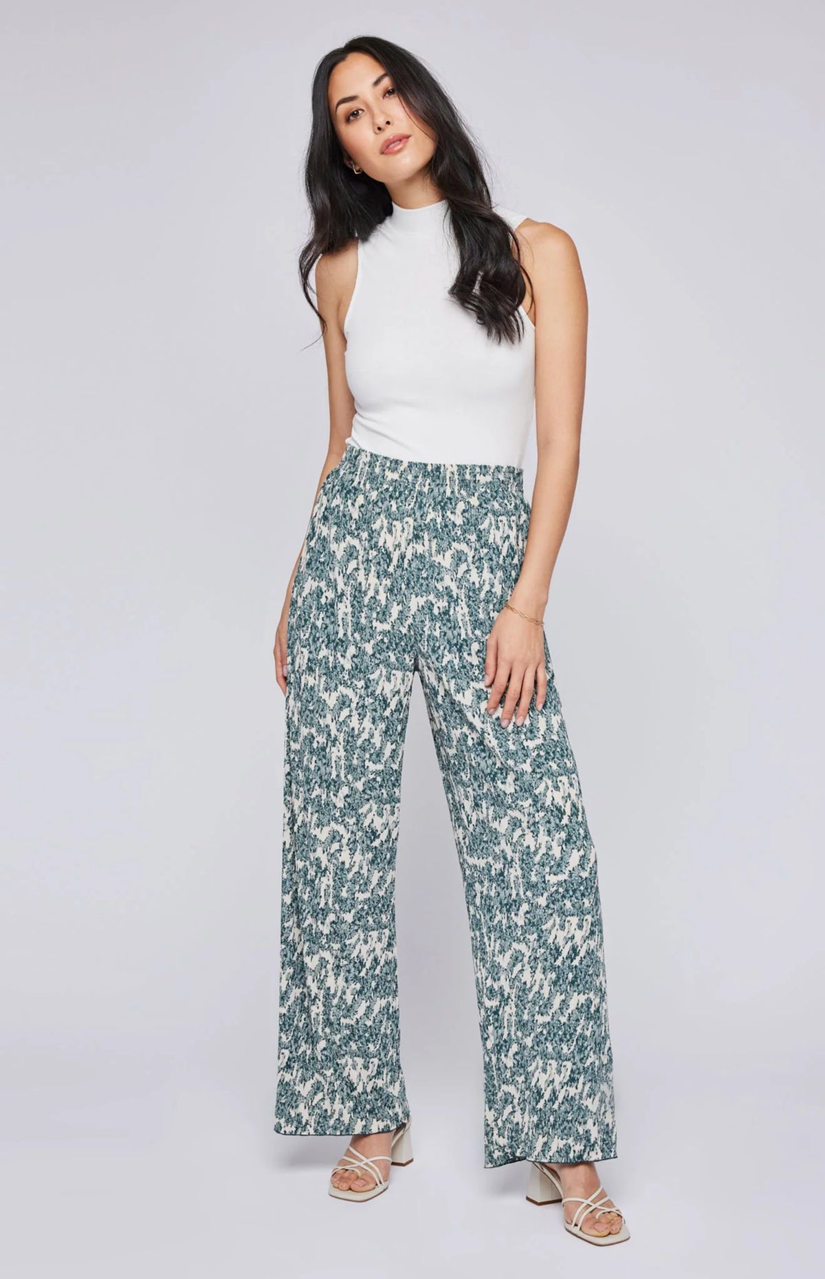 Gentle Fawn Rachelle Pant | Black + Cream Texture