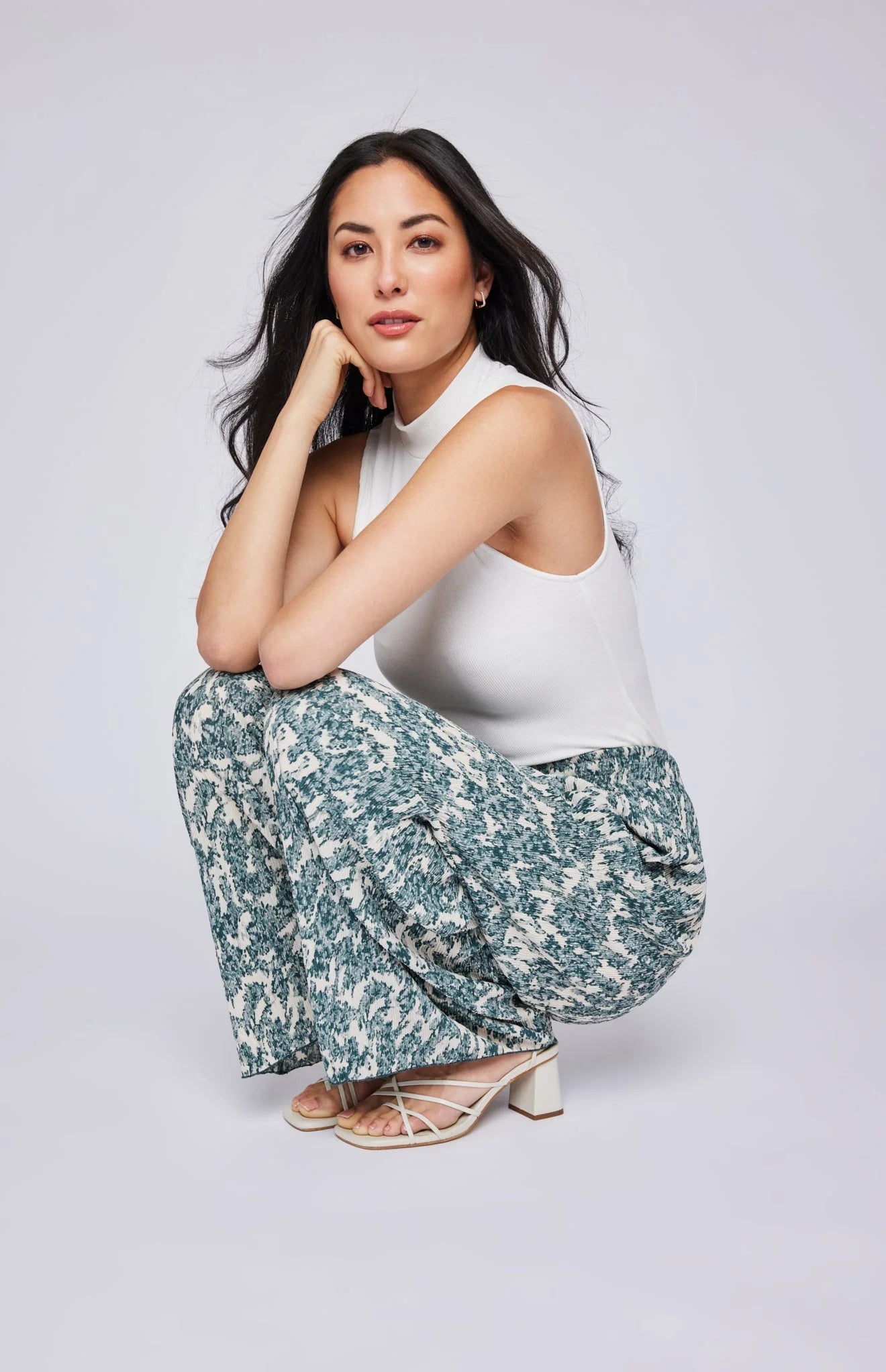 Gentle Fawn Rachelle Pant | Black + Cream Texture