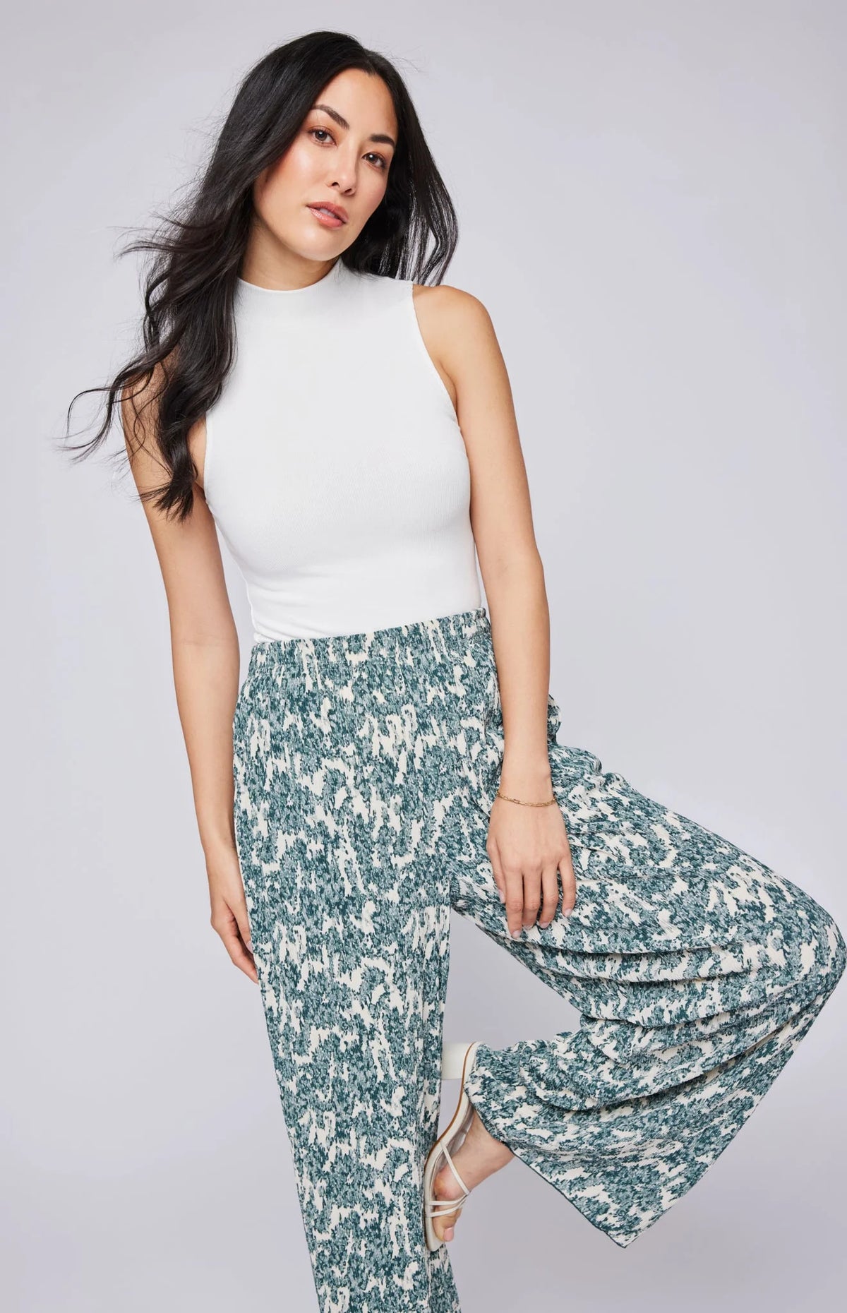 Gentle Fawn Rachelle Pant | Black + Cream Texture