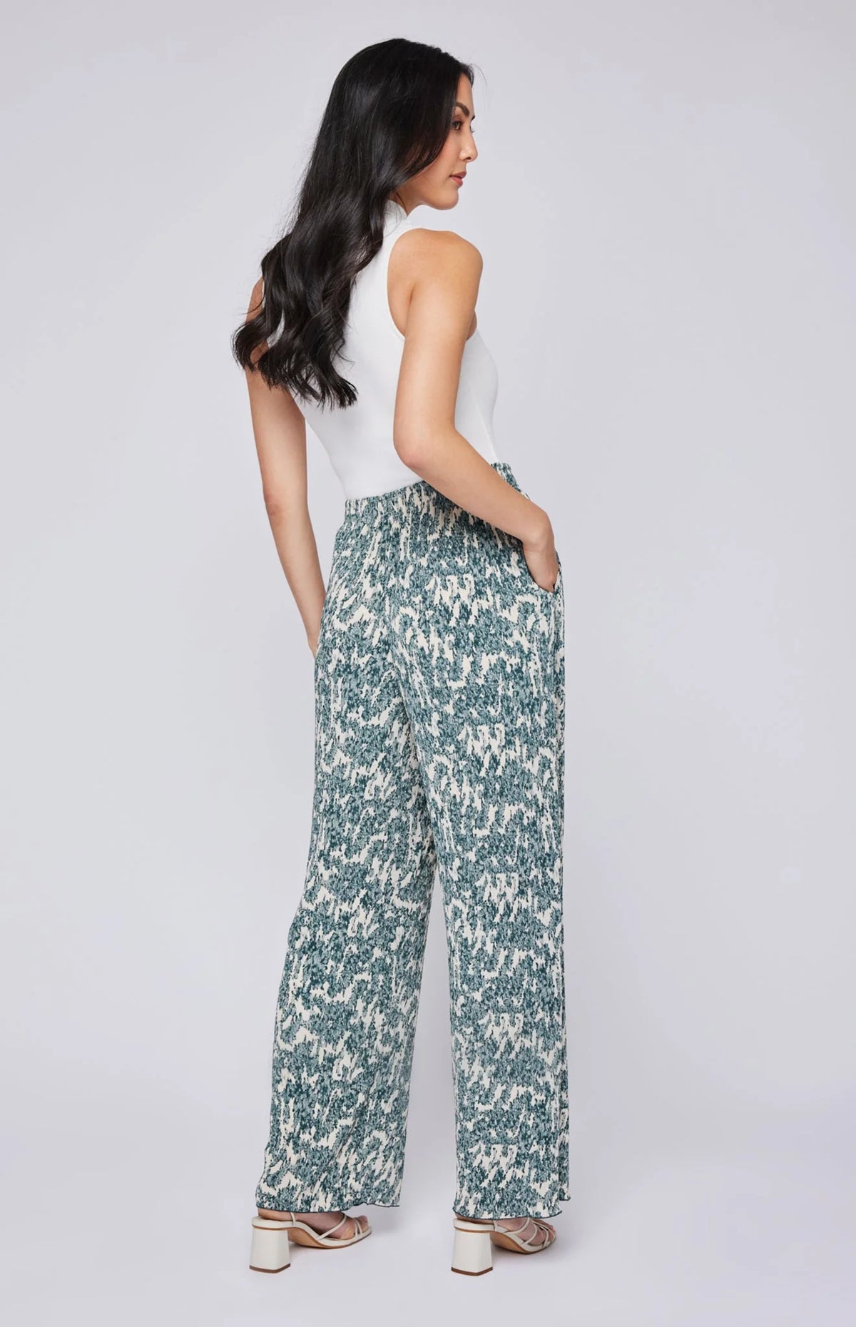 Gentle Fawn Rachelle Pant | Black + Cream Texture