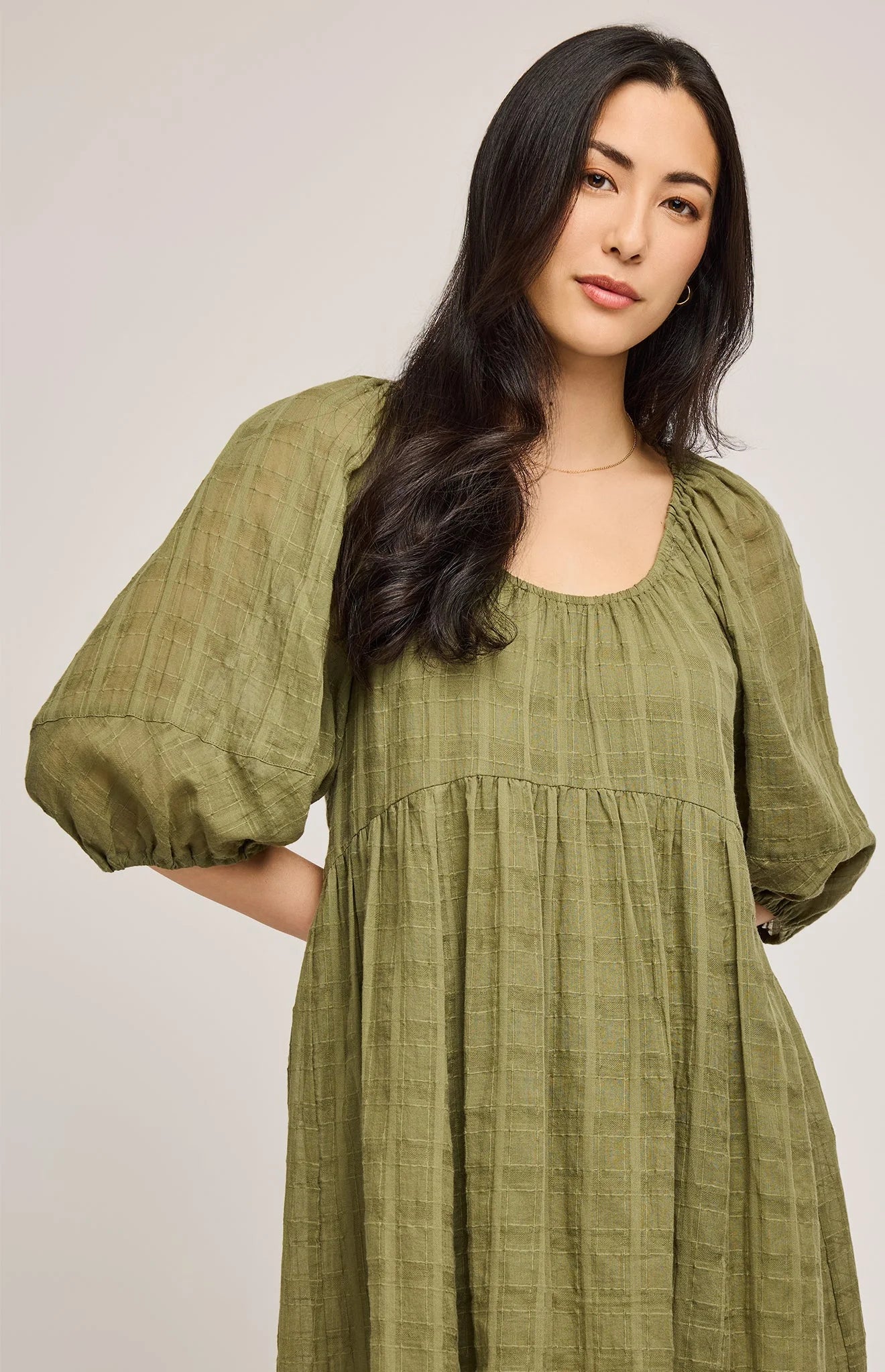 Gentle Fawn 100% Cotton Tallulah Dress | Matcha