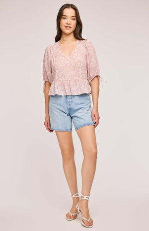 Gentle Fawn Serafina 100% Cotton Top | Blush