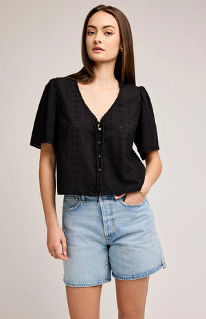 Gentle Fawn Jessa 100% Cotton Top | Black + White