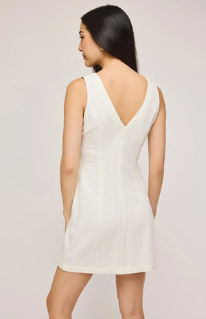 Gentle Fawn Sammy 100% Cotton Mini Dress | White