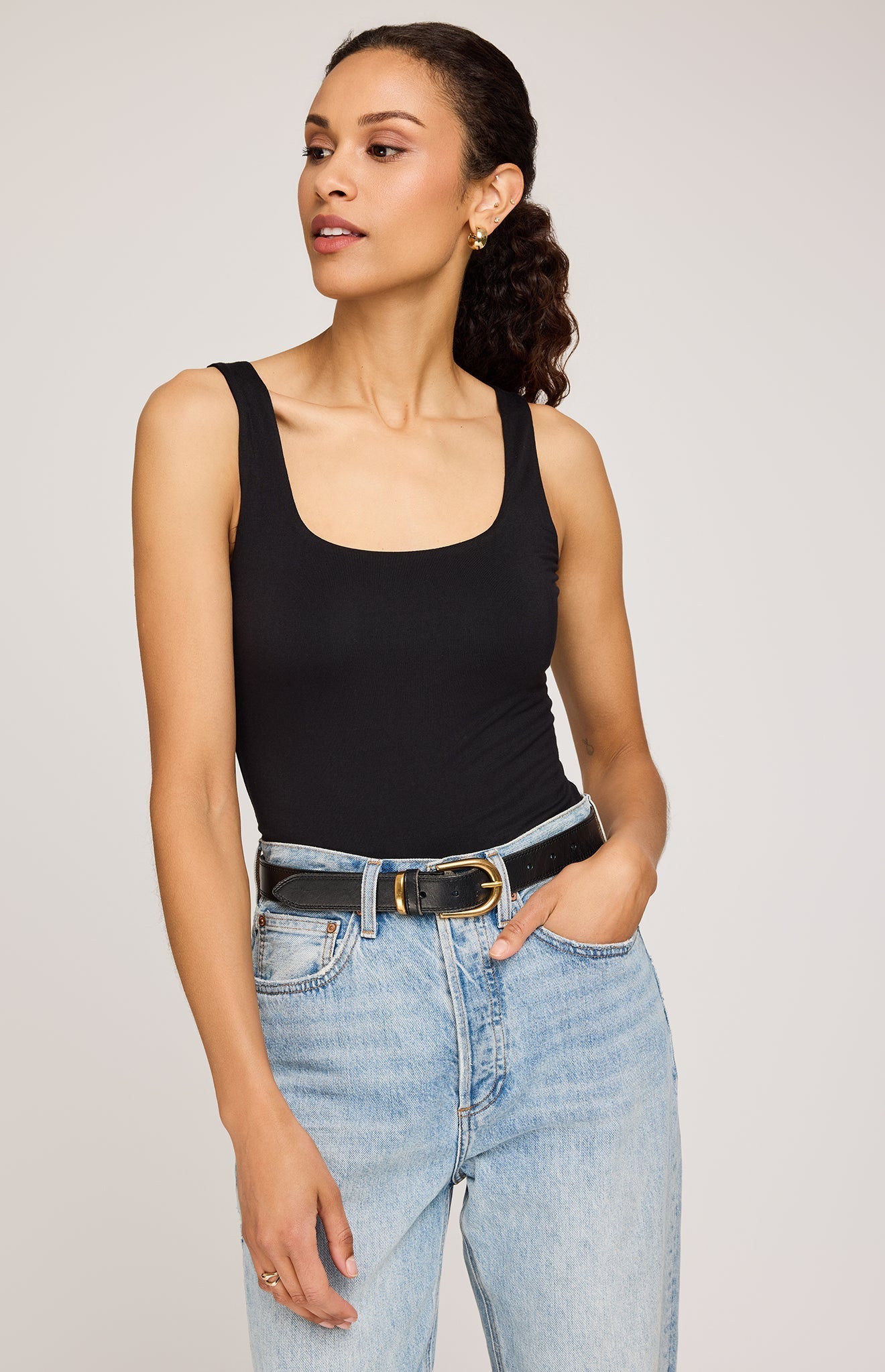 Gentle Fawn Blanche Tank | Black + White