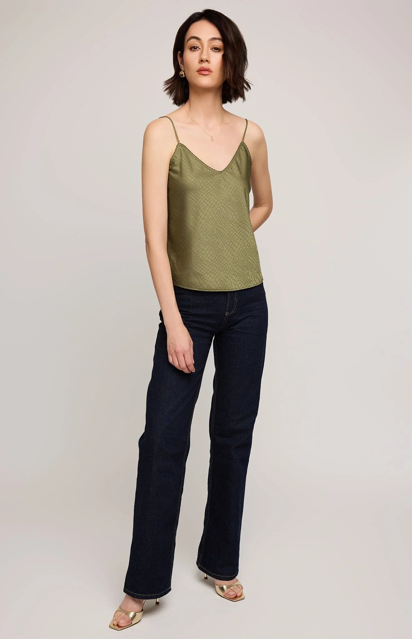 Gentle Fawn Priscilla Satin Tank | Green