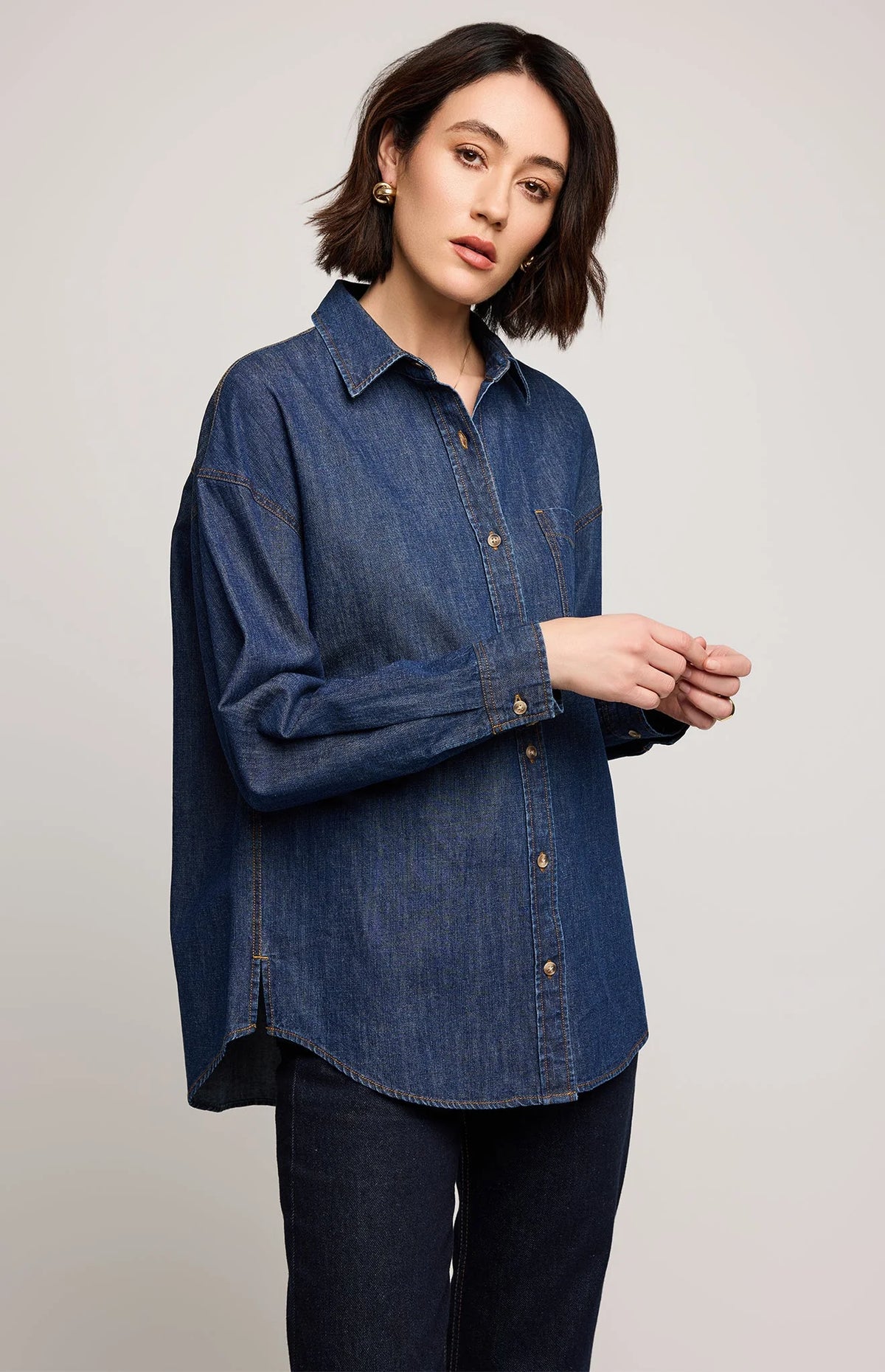 Gentle Fawn Whitney Denim Button Down Shirt | Dark Wash