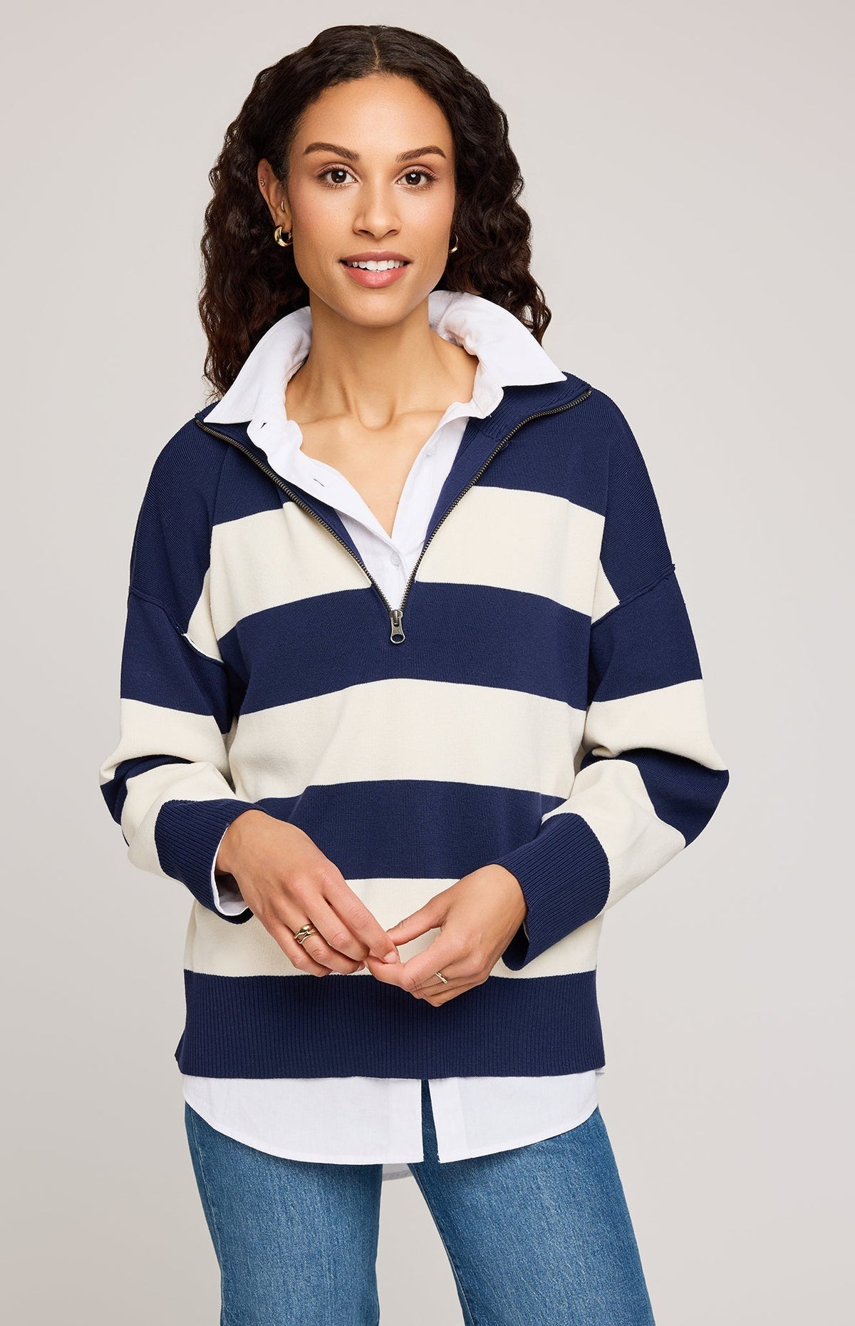 Gentle Fawn Idris Striped Sweater | Navy