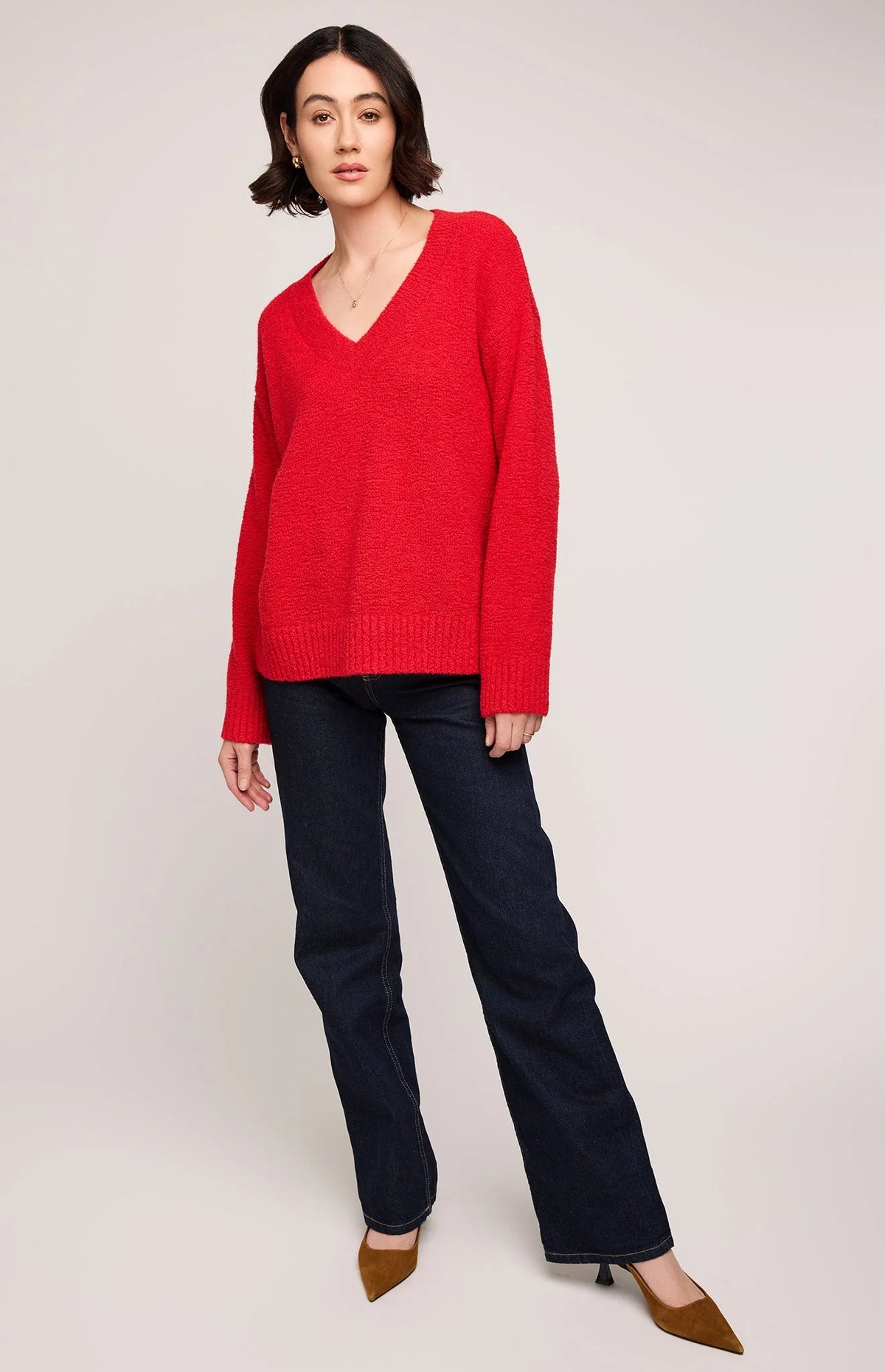 Gentle Fawn Tilda V-Neck Sweater | Red