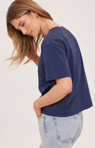 Gentle Fawn Brigitte T-Shirt | White + Navy
