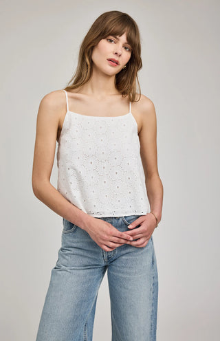 Gentle Fawn Elsie Eyelet Tank | White
