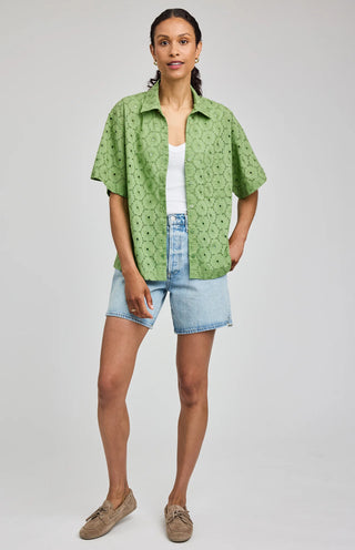 Gentle Fawn Louisa Eyelet Button Down Shirt | Jade