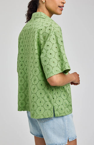 Gentle Fawn Louisa Eyelet Button Down Shirt | Jade